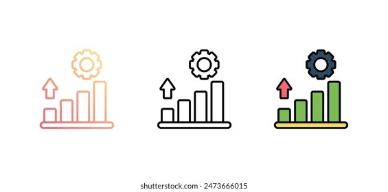 Productivity icon design with white background stock illustration