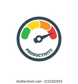 Icono de productividad en estilo plano. Ilustración vectorial de estrategia de proceso en el fondo aislado. La analítica Seo firma el concepto de negocio.