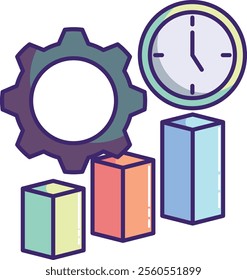 Productivity Icon - Lineal Color Style - Meritocracy Theme