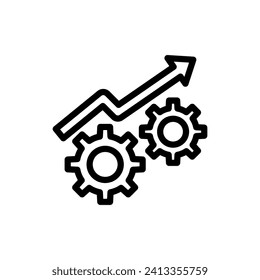 productivity icon or logo design isolated sign symbol vector illustration - high quality line style vector icon suitable for designers, web developers, displays and websites