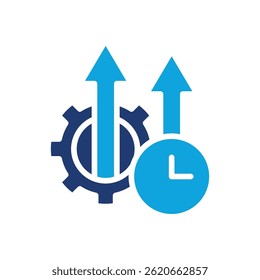 Icono de productividad Ilustración vectorial mixta
