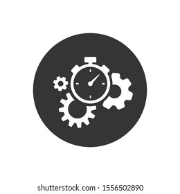 Productivity Icon on gray. Vector