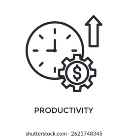 Estilo De Estrutura De Tópicos Do Ícone De Produtividade. Ilustração De Vetor Para Design Gráfico