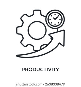 Productivity Icon Outline Style. Vector Illustration For Graphic Design