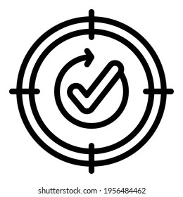 Icono de productividad. Icono de vector de productividad de esquema para diseño web aislado en fondo blanco