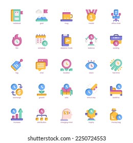 Paquete de iconos de productividad para tu sitio web, móvil, presentación y diseño de logotipo. Diseño plano de icono de productividad. Ilustración gráfica vectorial y trazo editable.