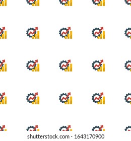 Productivity icon pattern seamless isolated on white background. Editable flat Productivity icon. Productivity icon pattern for web and mobile.