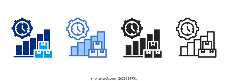 Conjunto de iconos de productividad Colección de estilo diferente
