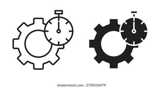 Productivity icon set. minimal logotype web element pack.