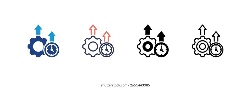 Conjunto de iconos de productividad colección de estilos múltiples