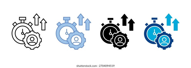 Productivity Icon Set Multiple Style Collection