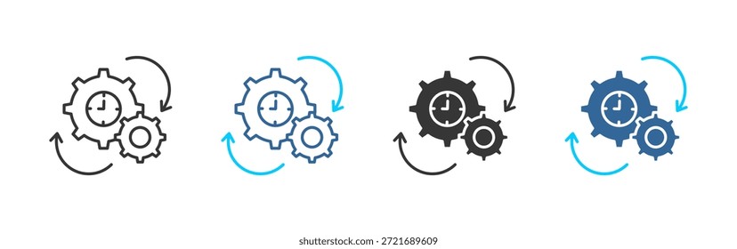 Produktivitäts-Icon Set mehrere Stilkollektion	