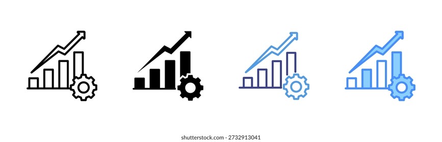 Conjunto de iconos de productividad colección de estilos múltiples