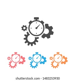 Productivity Icon set on white. Vector