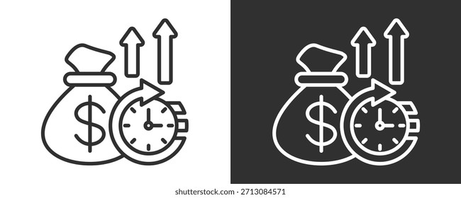 Productivity Icon Set Vector Collection Isolated In Black And White