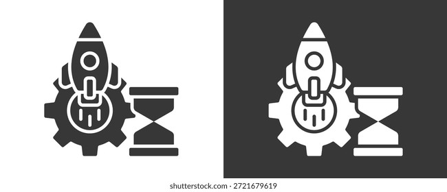 Productivity Icon Set Vector Collection Isolated In Black And White
