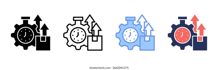 Productivity icon sheet multiple style collection