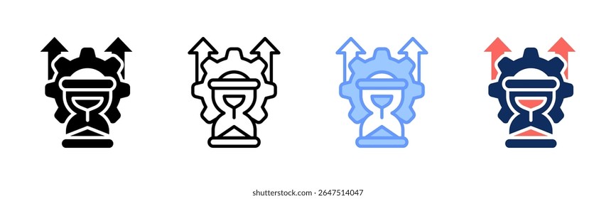 Productivity icon sheet multiple style collection