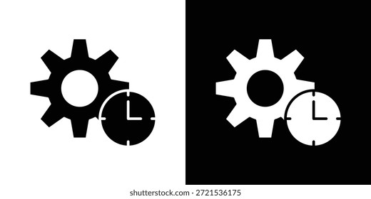 Productivity icon silhouette vector flat illustration design pack.