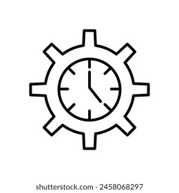 productivity icon. simple flat liner illustration for web and app..eps