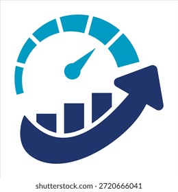 Icono de productividad. Ilustración de Duotono de glifo de Vector simple.