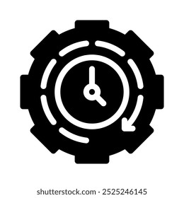 Icono de productividad con glifo de estilo