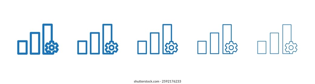 Productivity icon Symbol collection thin outline set