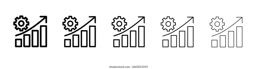 Icono de productividad Concepto de símbolo para Diseño web. icono de Vector de línea simple. ilustración de logotipo.