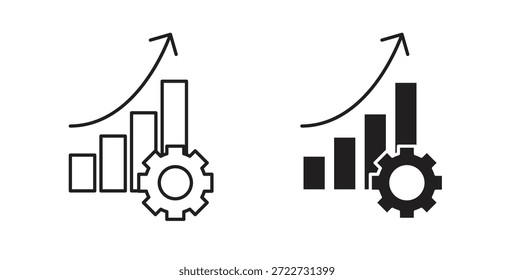Productivity icon symbol. Vector EPS 10. line and glyph icon