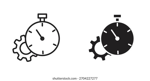 Icono de productividad en trazo delgado y estilo plano.