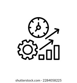 Productivity icon in vector. Illustration