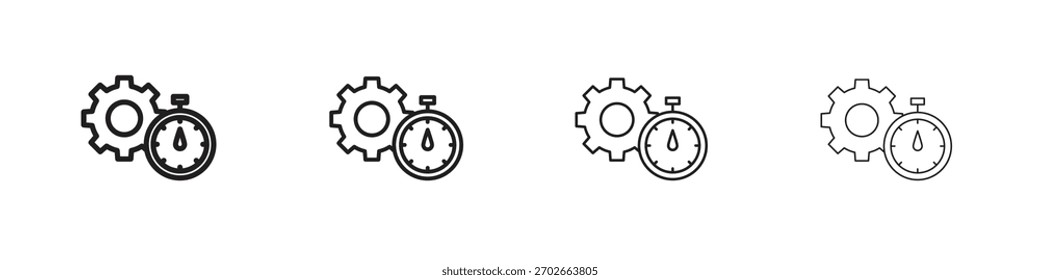 Icono de productividad Ilustración vectorial. Vector editable EPS 10.