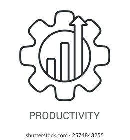 Productivity icon vector illustration line style
