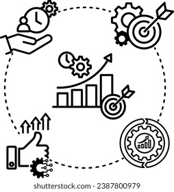 productivity icon vector increase productivity illustration