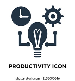 Productivity icon vector isolated on white background, Productivity transparent sign