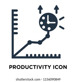 Productivity icon vector isolated on white background, Productivity transparent sign