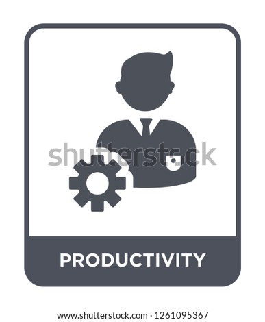 productivity icon vector on white background, productivity trendy filled icons from Digital economy collection, productivity simple element illustration