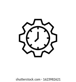 Productivity Icon vector, Production icon vector in outline, lineart style on white background
