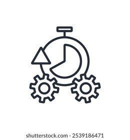 icono de productividad. Vector. Trazo editable. signo de estilo lineal para uso Diseño web, logotipo. Ilustración de símbolo.