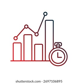 Produktivitätssymbol mit weißem Hintergrund, Vektorgrafik
