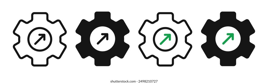 Productivity iconicon vector collection in outlined and solid style