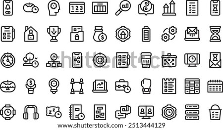 Productivity icons High-Quality Vector Icons Collection with Editable Stroke. Ideal for Professional and Creative Projects.
