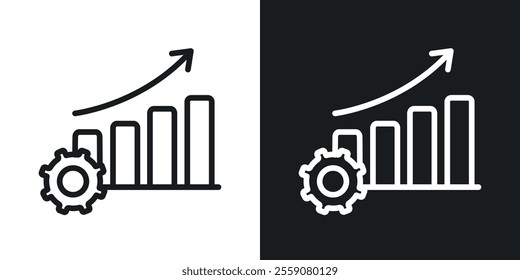 Productivity icons. vector set in black colors