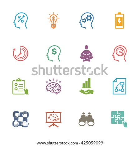 Productivity Improvement Icons Set 2 - Colored Series