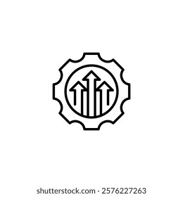 Productivity Increase line icon. Universal creative premium symbol. Vector sign icon logo template. Vector illustration