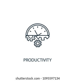 Productivity line icon. Simple element illustration. Productivity symbol design from Entrepreneurship collection. Can be used for web and mobile.