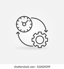 Productivity line icon. Vector time management and productivity concept symbol