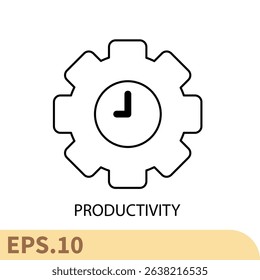 productivity line icons  symbol vector elements for infographic web