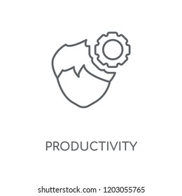 Productivity linear icon. Productivity concept stroke symbol design. Thin graphic elements vector illustration, outline pattern on a white background, eps 10.