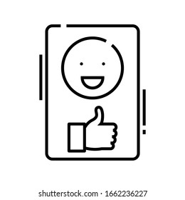 Productivity mark line icon, concept sign, outline vector illustration, linear symbol.